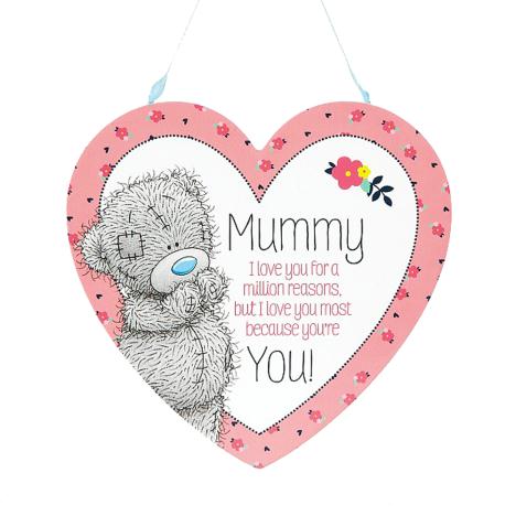 Mummy Me to You Bear Wooden Heart Plaque £3.99